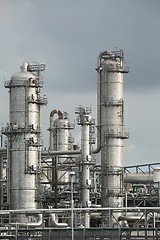 Image showing Chemical plant pipes