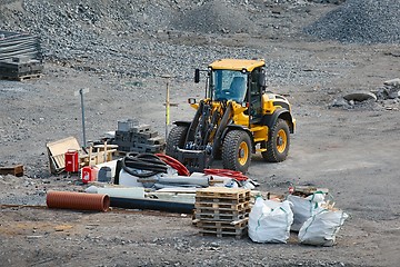 Image showing Construction site with machine