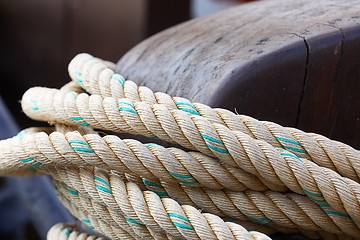 Image showing Rope on a sailing boat