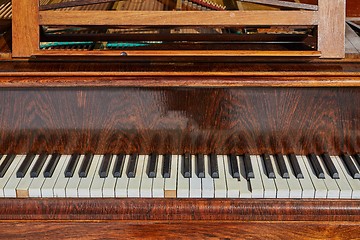 Image showing Old Piano Closeup