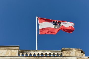 Image showing Austrian Flag In The Wind