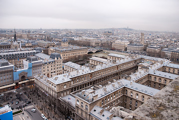 Image showing Paris view from Notre Dame Cathedral.