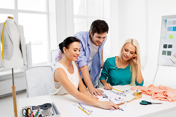 Image showing team of fashion designers working at office