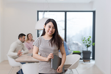 Image showing Startup Business Team At A Meeting at modern office building