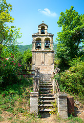 Image showing Separate belfry in Prcanj