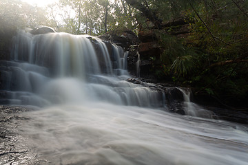 Image showing Upper Kellys Falls in full flowing cascades