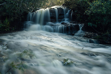 Image showing Raging waters at Kellys Falls after heavy rains