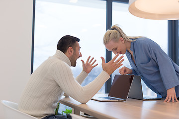 Image showing Startup Business Team At A Meeting at modern office building