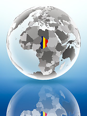 Image showing Chad on political globe