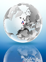 Image showing United Kingdom on political globe