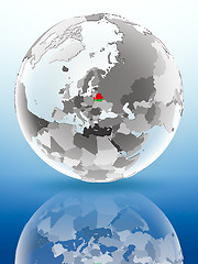Image showing Belarus on political globe
