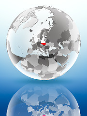 Image showing Poland on political globe