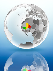 Image showing Mali on political globe