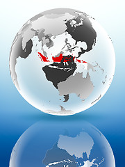 Image showing Indonesia on political globe