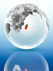 Image showing Madagascar on political globe