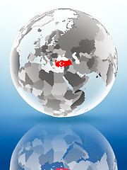 Image showing Turkey on political globe