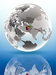 Image showing Afghanistan on political globe