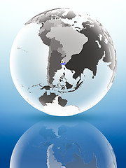 Image showing Uruguay on political globe