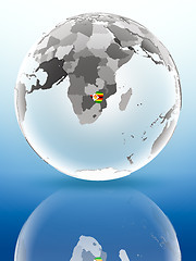 Image showing Zimbabwe on political globe