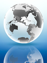 Image showing El Salvador on political globe