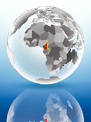 Image showing Cameroon on political globe