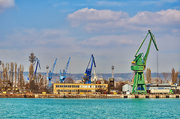 Image showing Harbour Level Luffing Cranes