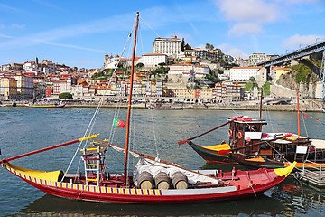 Image showing Panoramic view of old town Porto and Douro River