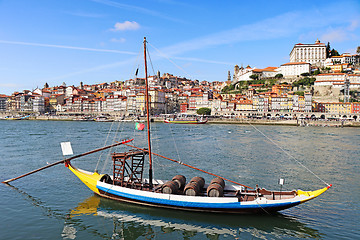 Image showing Panoramic view of old town Porto and Douro River