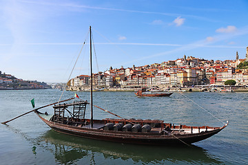 Image showing Panoramic view of old town Porto and Douro River