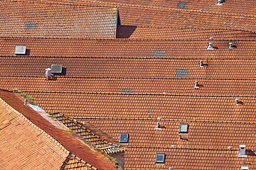 Image showing Background of a roof with old roof tiles