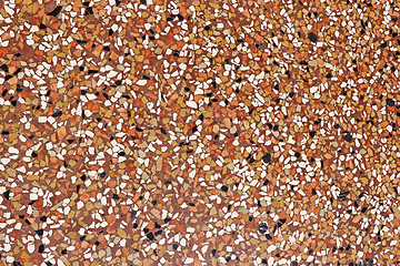 Image showing Mosaic flooring of multicolored small stones