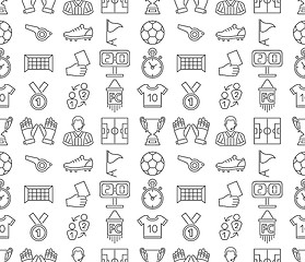 Image showing Soccer Football Seamless Pattern