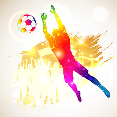 Image showing Silhouette Soccer Player