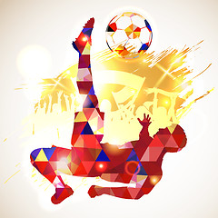 Image showing Silhouette Soccer Player