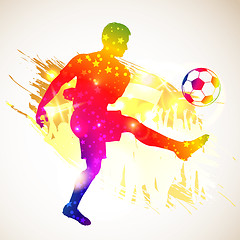 Image showing Silhouette Soccer Player