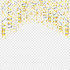 Image showing Golden Streamer and Confetti