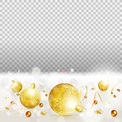 Image showing Christmas Frame with Balls