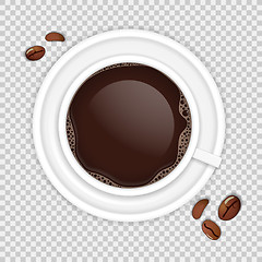 Image showing Coffee Cup and Beans