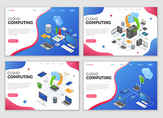 Image showing Isometric Cloud Computing Technology Templates