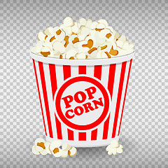 Image showing paper bag full of popcorn
