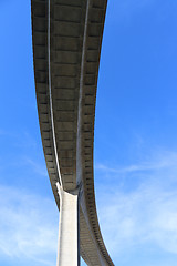 Image showing View of concrete road curve of viaduct 