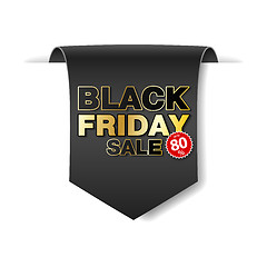 Image showing Black Friday Sale Paper Banner