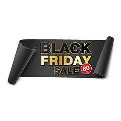 Image showing Black Friday Sale Paper Banner