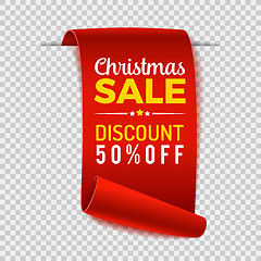 Image showing Christmas Sale Paper Banner