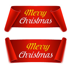 Image showing Merry Christmas Paper Banner