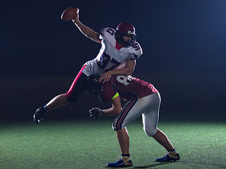 Image showing American football players in action