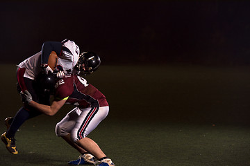 Image showing American football players in action