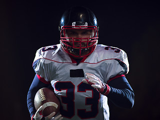 Image showing portrait of confident American football player