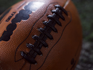 Image showing closeup shot of american football