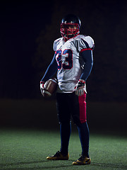 Image showing portrait of confident American football player